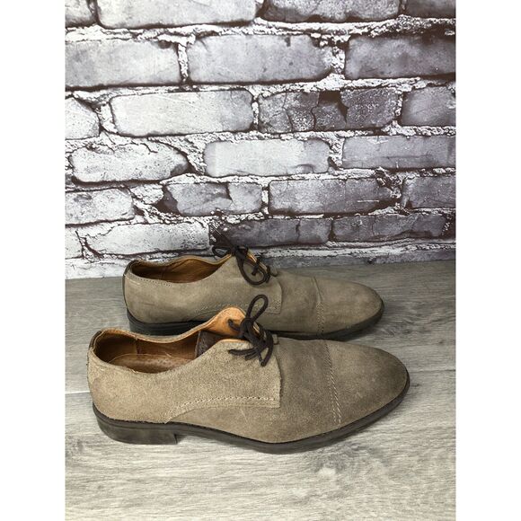 Experience Taupe Suede Leather Oxfords Cap Toe Casual Shoes Men’s Sz 42EU/9M US - Picture 12 of 16